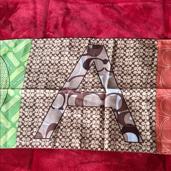 Coach Multicolor Patterned Silk Scarf - Picture 5 of 9